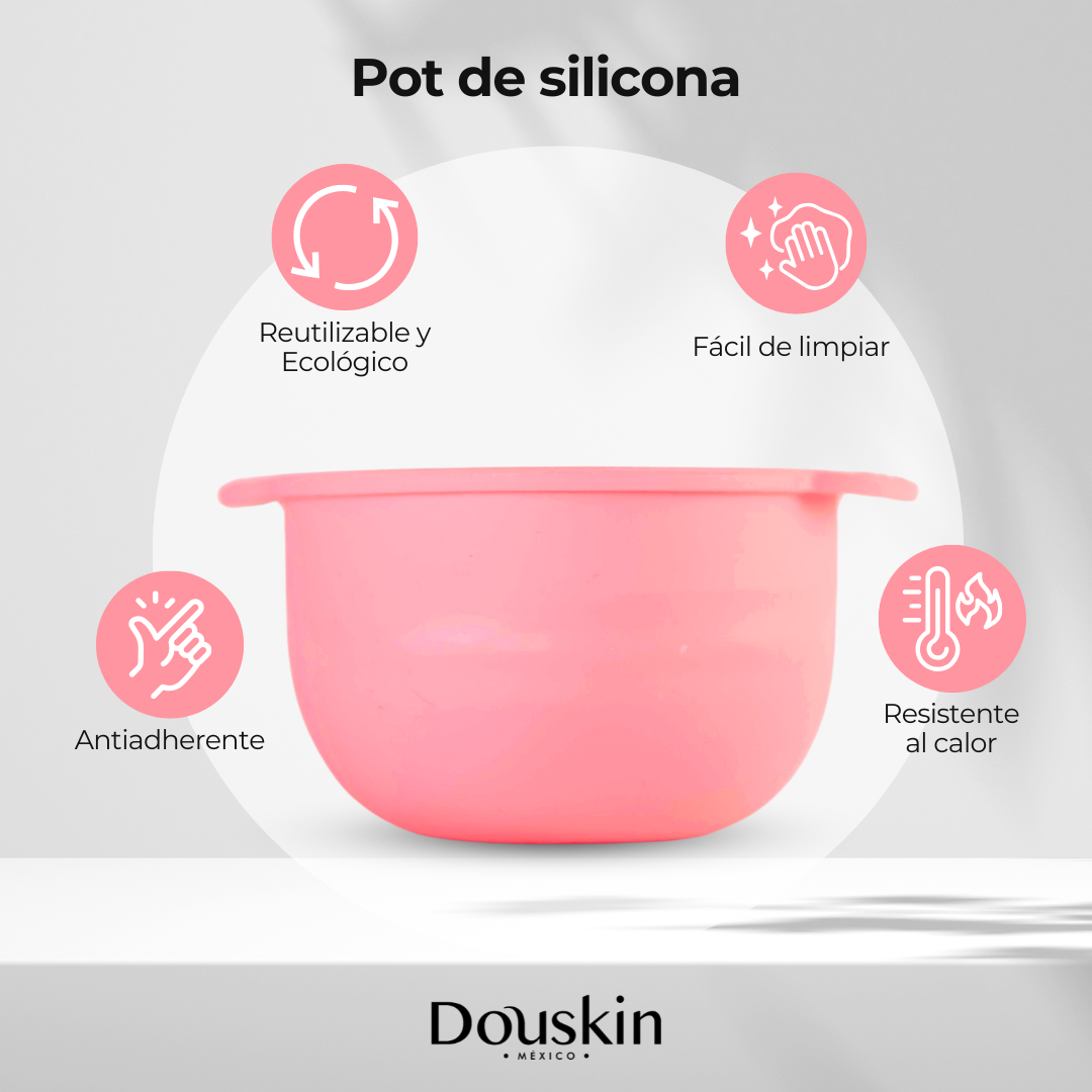 🩷Pot de Silicona para Fundir Cera en Microondas