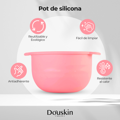 🩷Pot de Silicona para Fundir Cera en Microondas